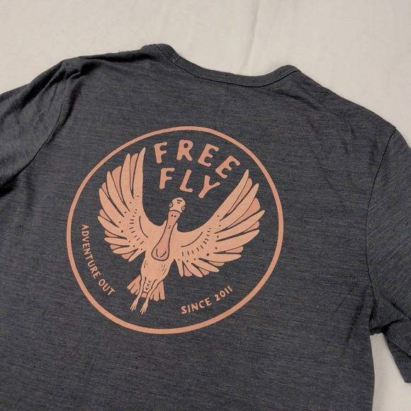Free Fly Apparel Other - Free Fly Pocket T Shirt Mens Medium Gray Blue Adventure